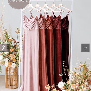 Revelry Skye Velvet bridesmaid dress in Dusty Rose. size 0